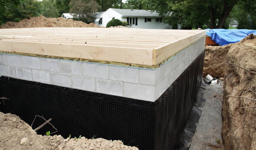 Del-Val Basement Waterproofing work photo