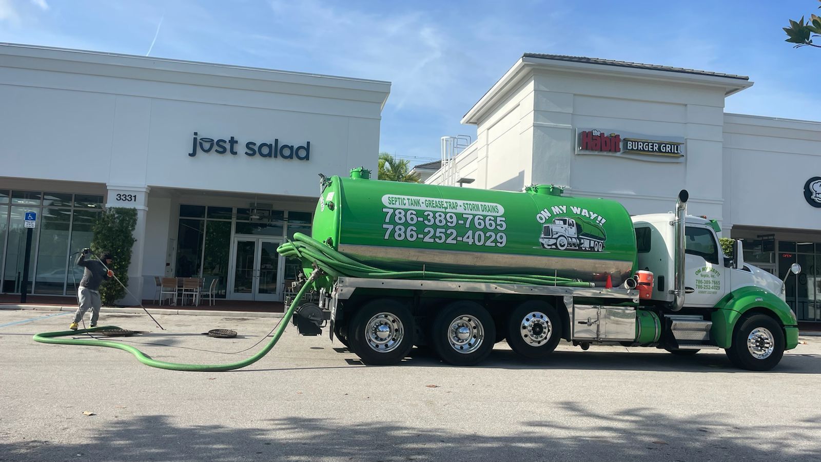 On My Way Septic Grease Trap Storm Drains Lift Station work photo