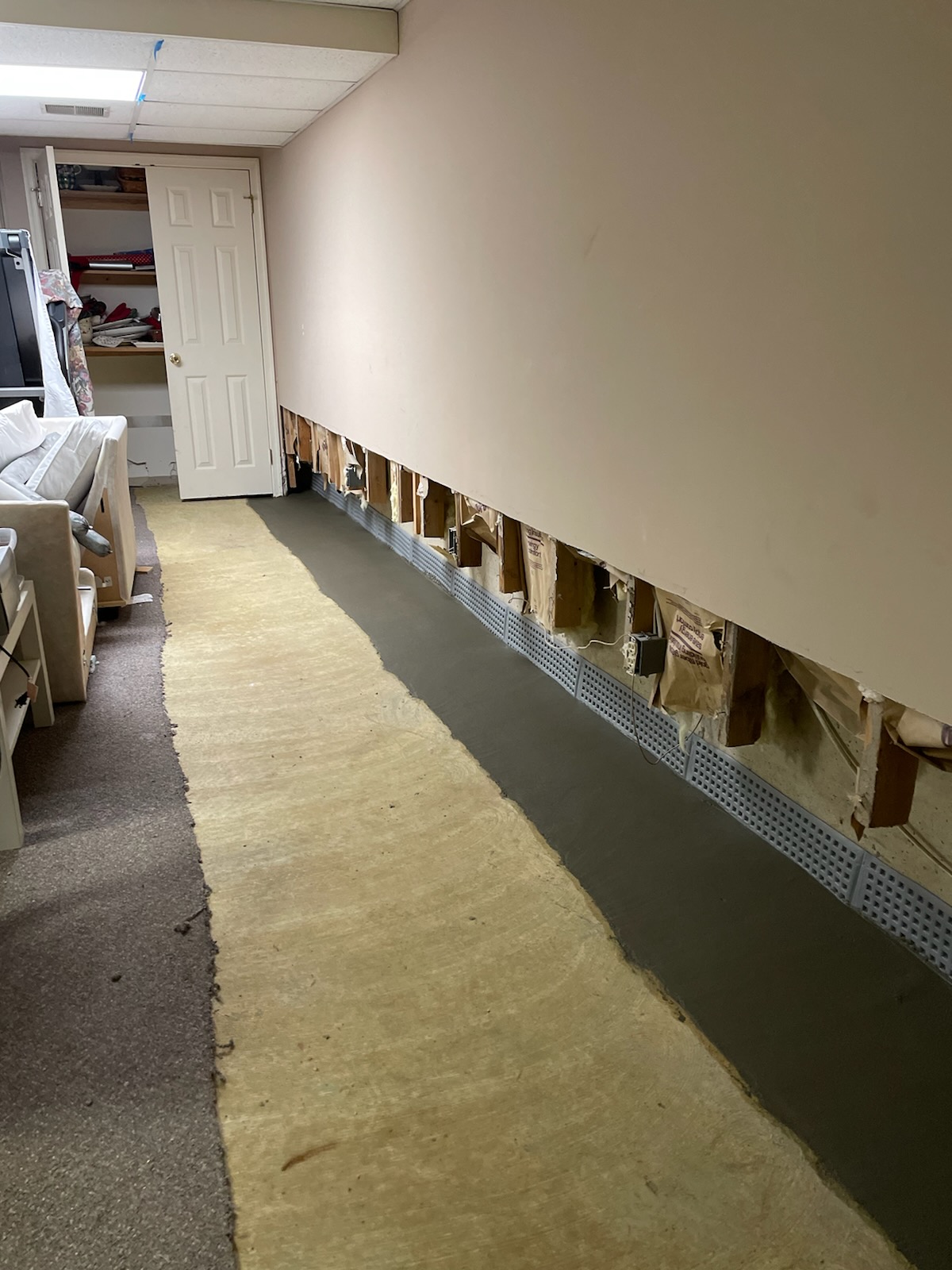 Del-Val Basement Waterproofing work photo