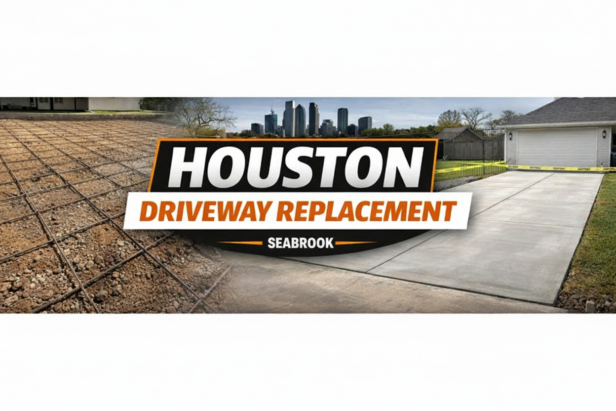 Houston Driveway Replacement - Seabrook work photo