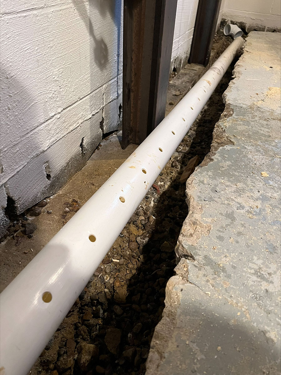 Rogers Basement Waterproofing work photo