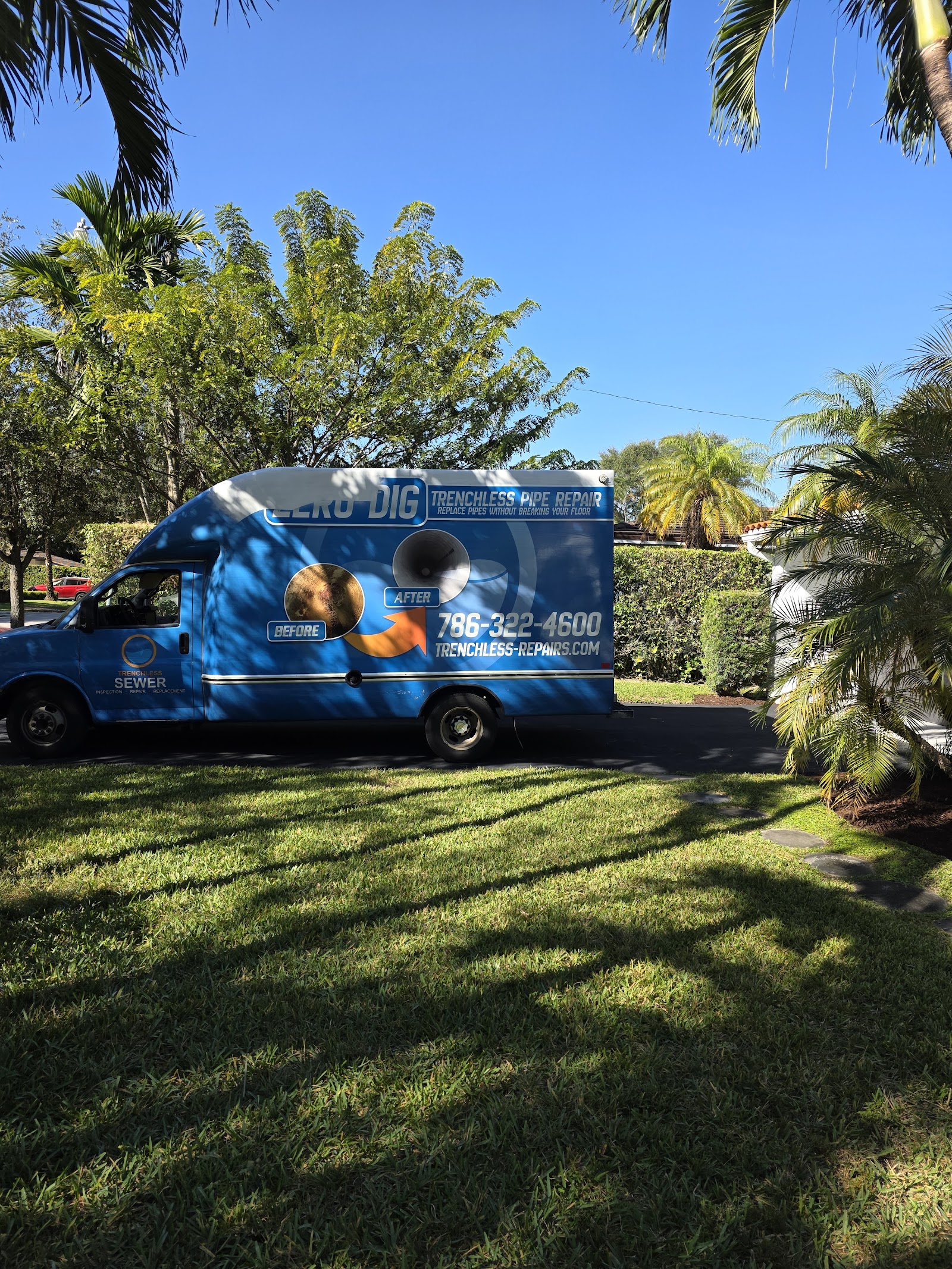 Trenchless Sewer Line Repairs work photo