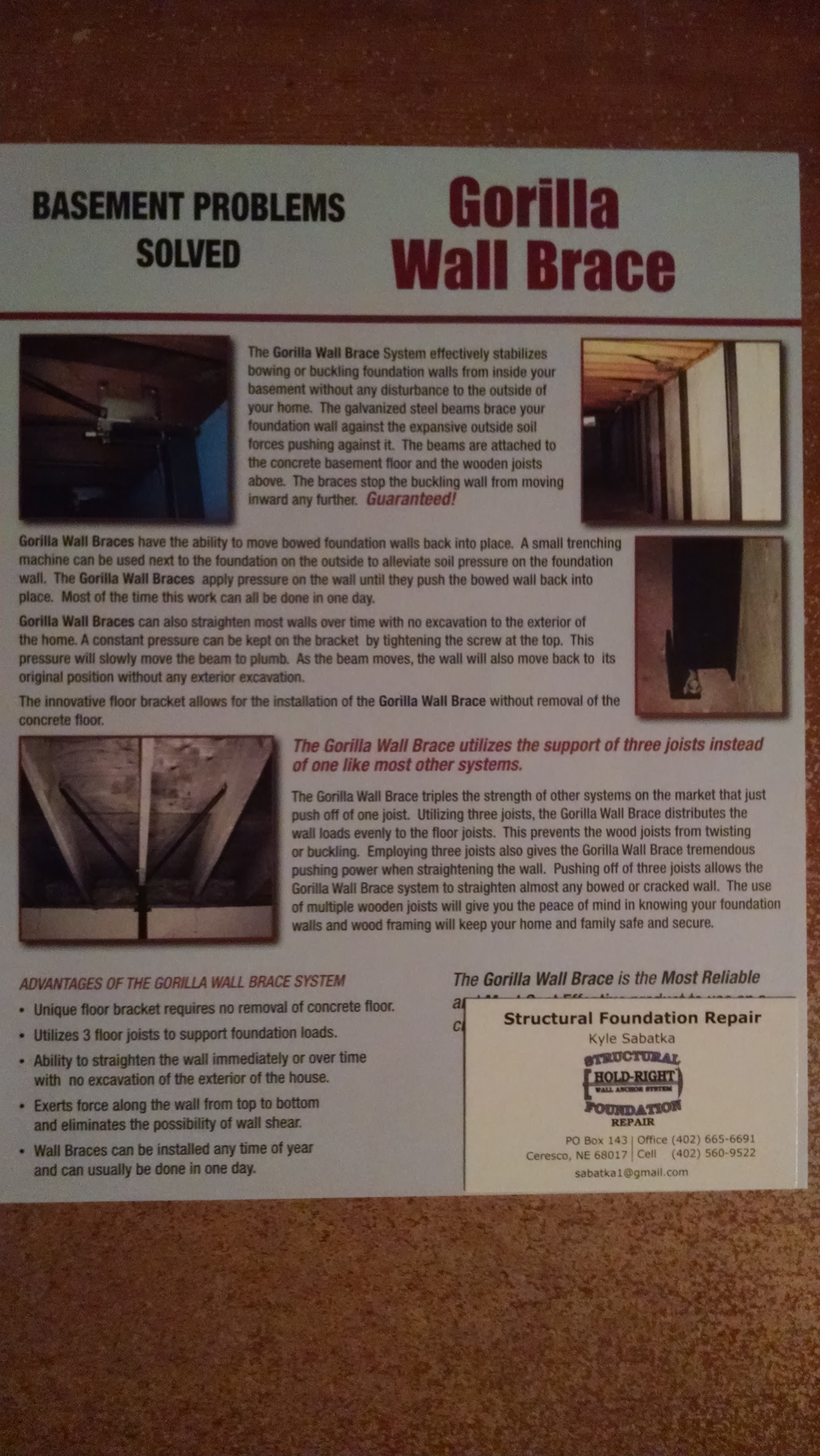 Structural Foundation Repair - Lincoln, NE work photo