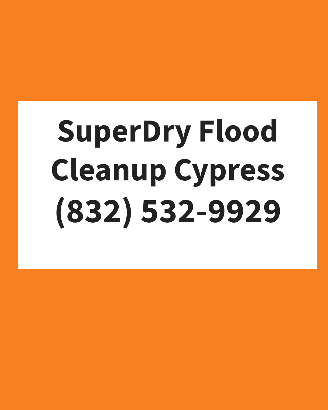 SuperDry Flood Cleanup Cypress work photo