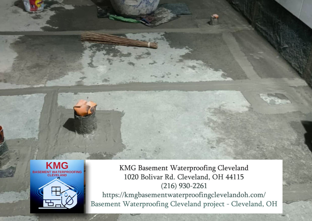 KMG Basement Waterproofing Cleveland work photo